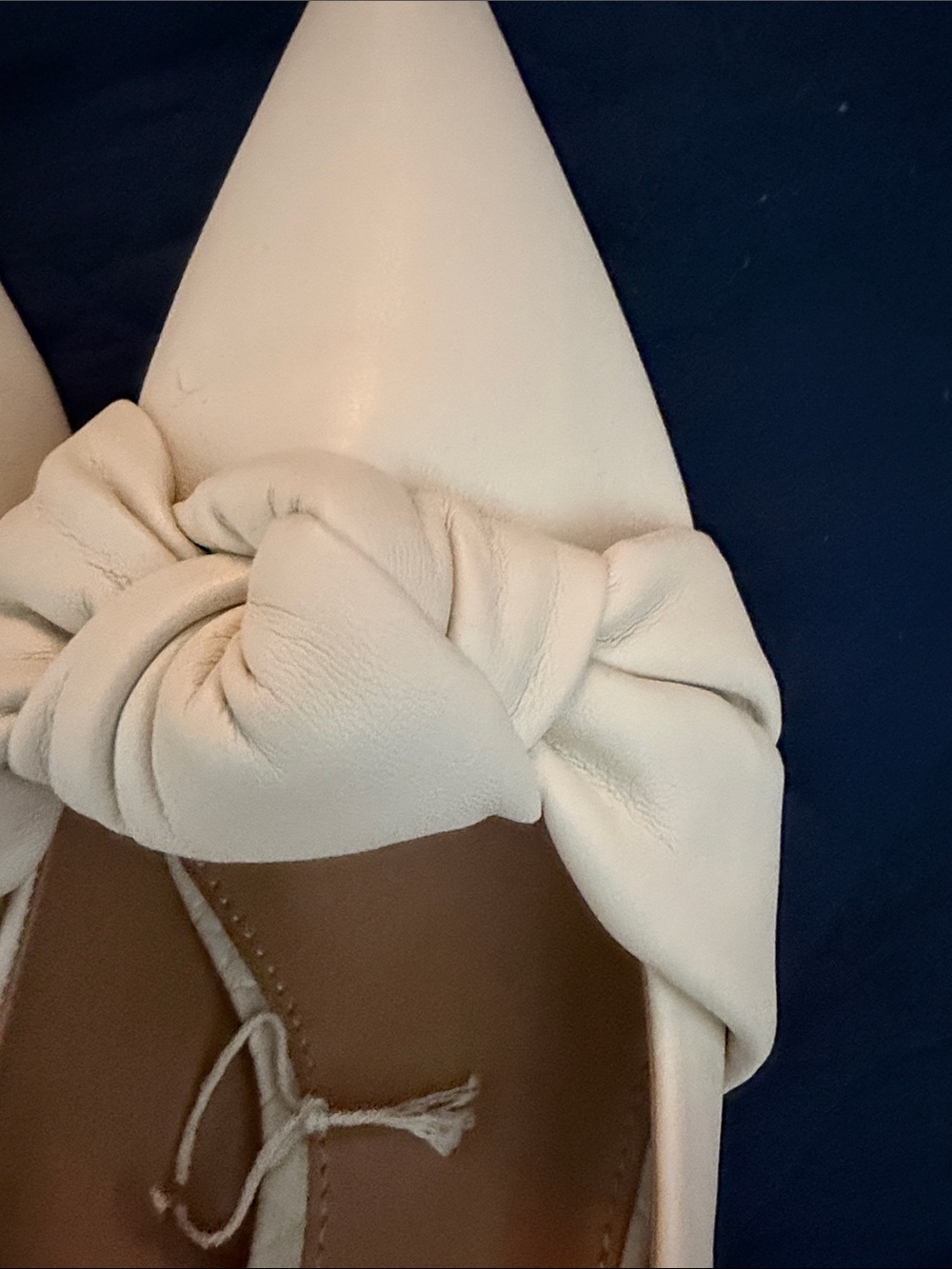 Sam & Libby Cream Pointed-Toe Knot Flats - Picture 4 of 6